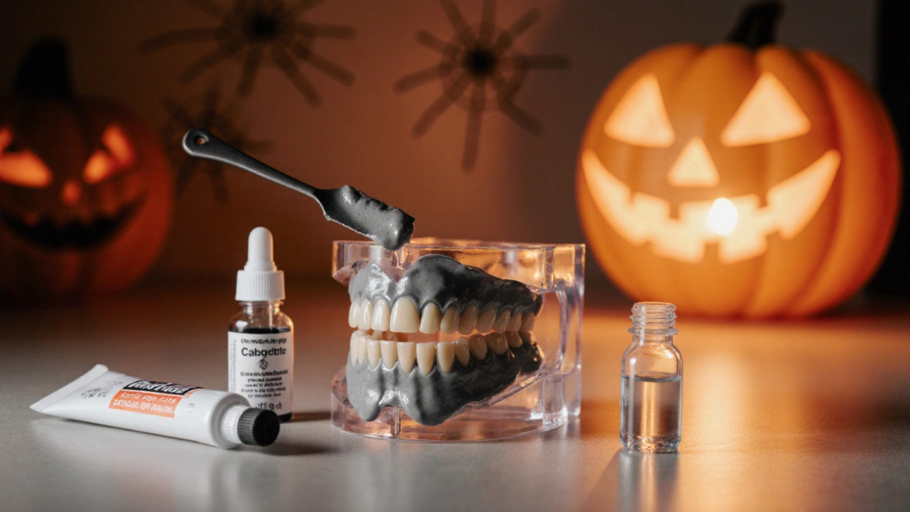 Jak snadno přilepit upíří zuby na Halloween - krok za krokem