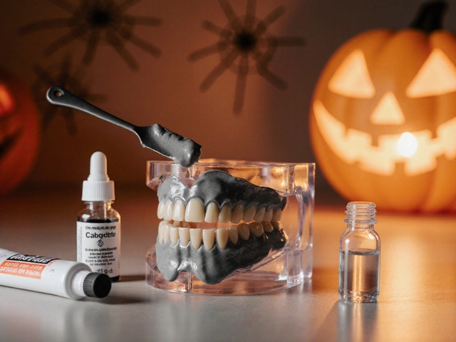 Jak snadno přilepit upíří zuby na Halloween - krok za krokem