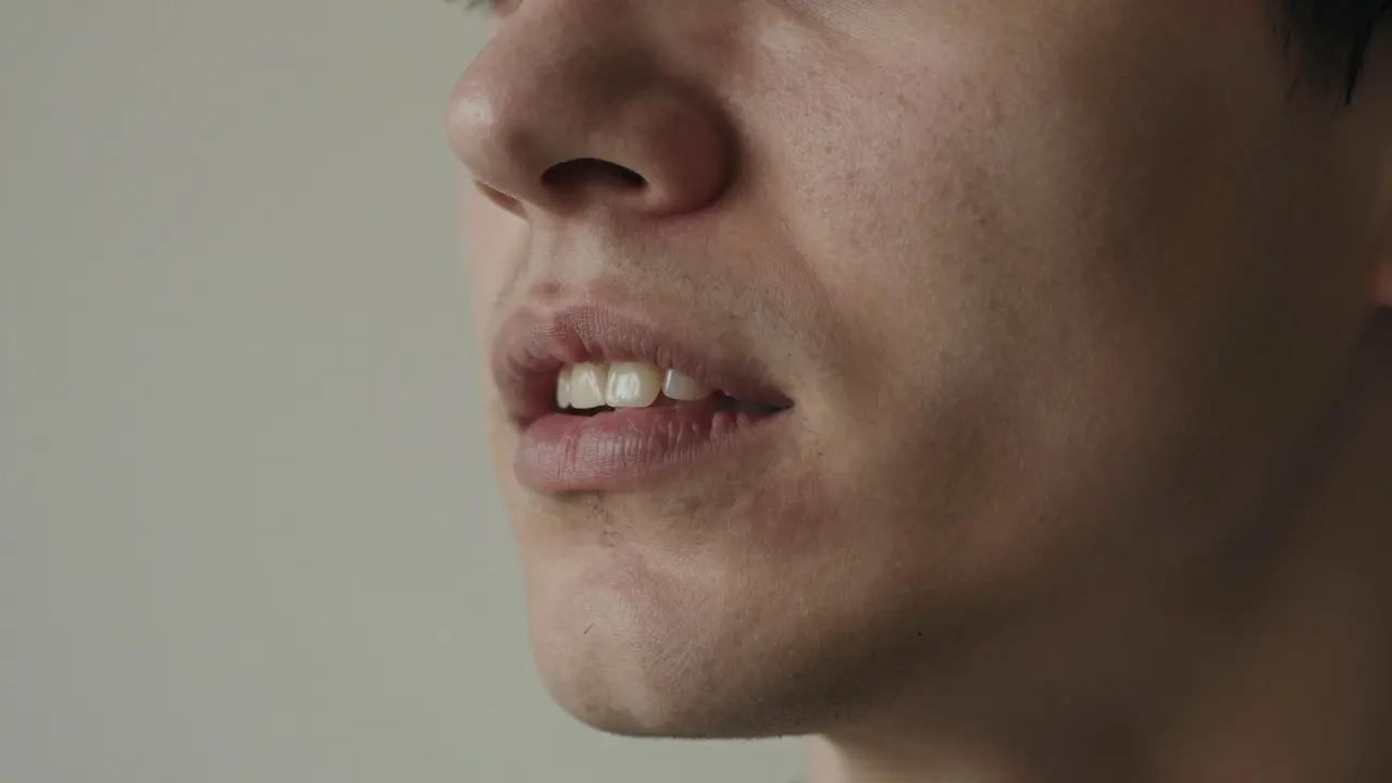 Prodloužená mezera po vytažení zubu způsobila ztrátu kosti a změnu tváře.