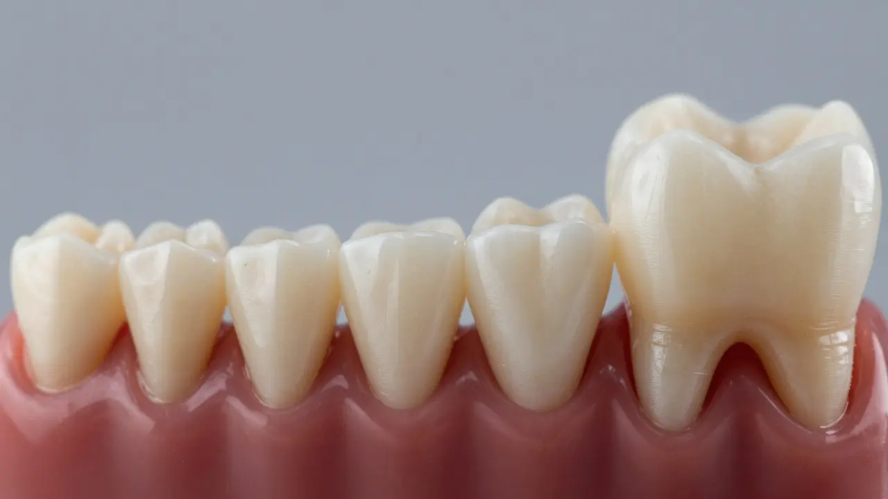 Detailní pohled na různé typy zubů: řezáky, špičáky a stoličky