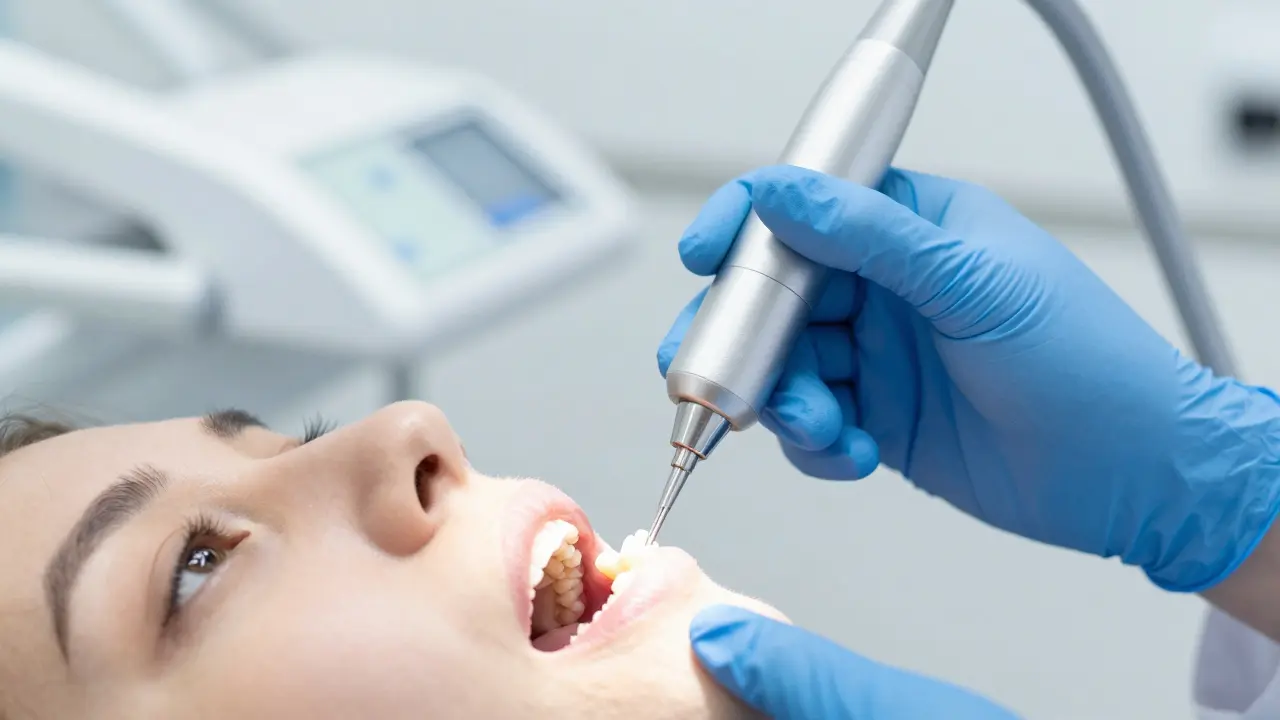 Odstraňování zubního kamene ultrazvukem u dentisty