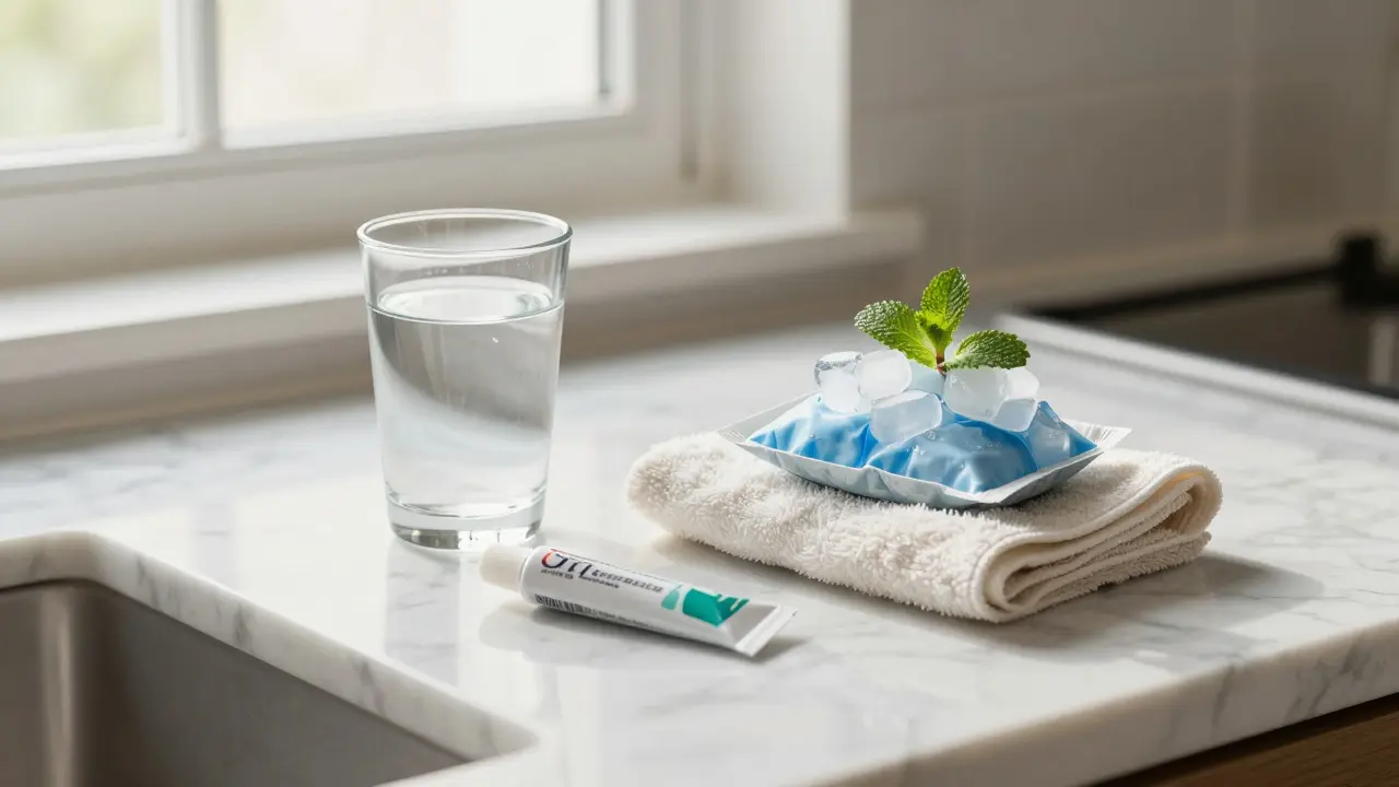 Domácí prostředky na bolest zubů: sůl, led a gel