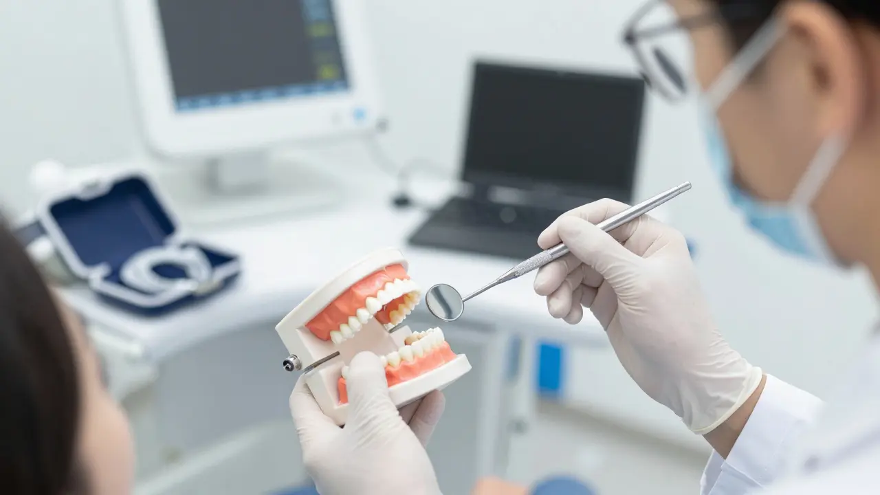 Stomatologická ordinace s nástroji pro diagnostiku