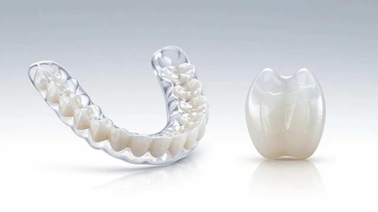 Porovnání invisalign náplastí a keramického laminátu