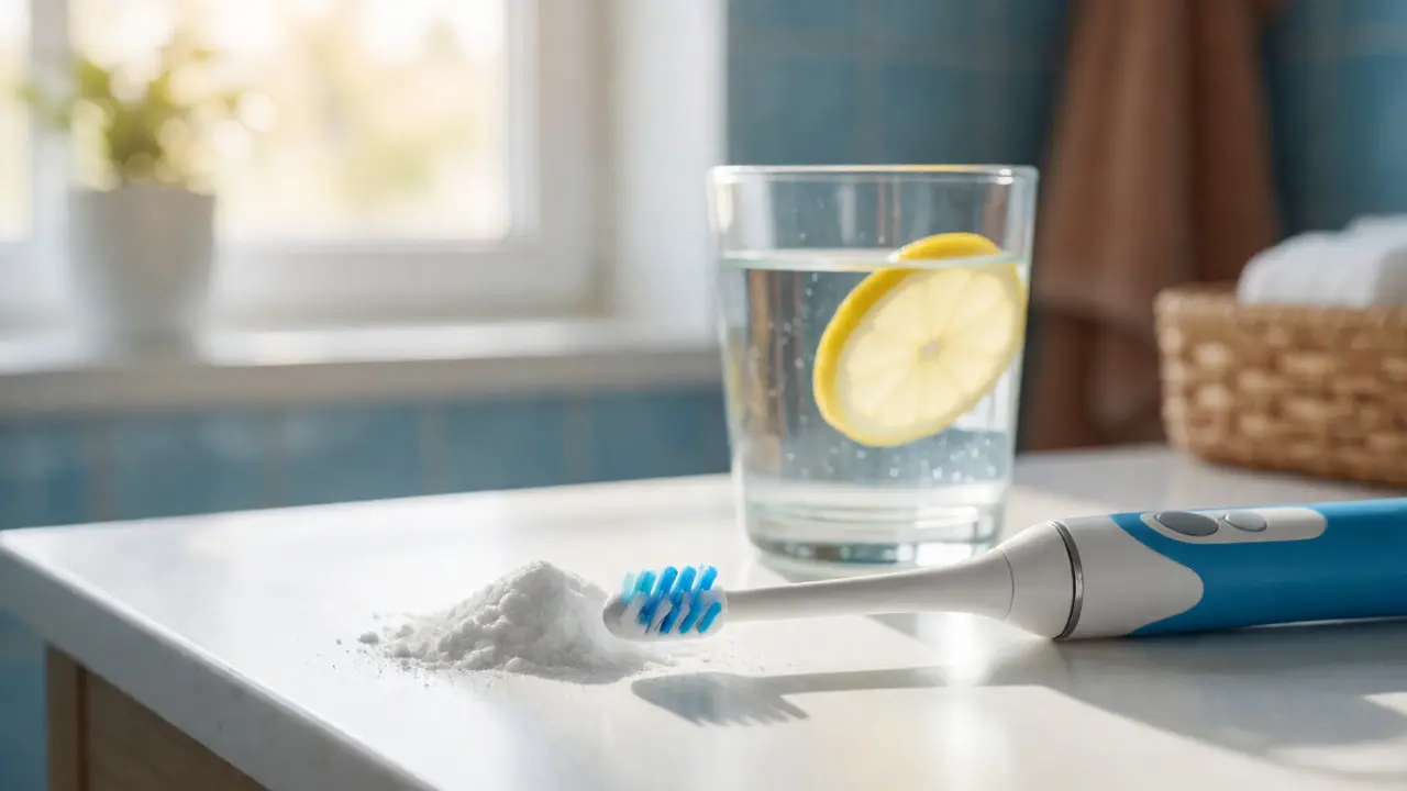 Elektrický kartáček a jedlá soda jako domácí prevence